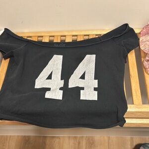 Brandy Melville Off-Shoulder Cropped Tee